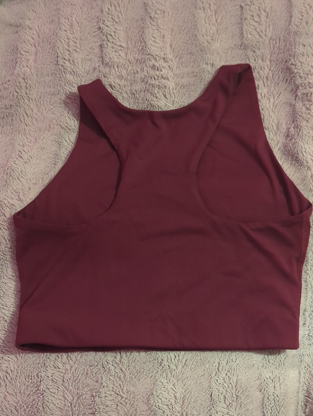 Girlfriend Collective Wine-Colored Racerback Crop